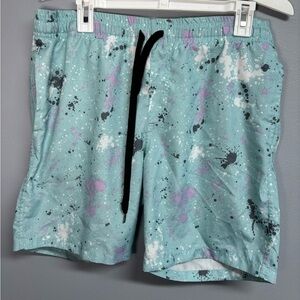 Carbon Men's Swim Trunks in Light Blue and Black